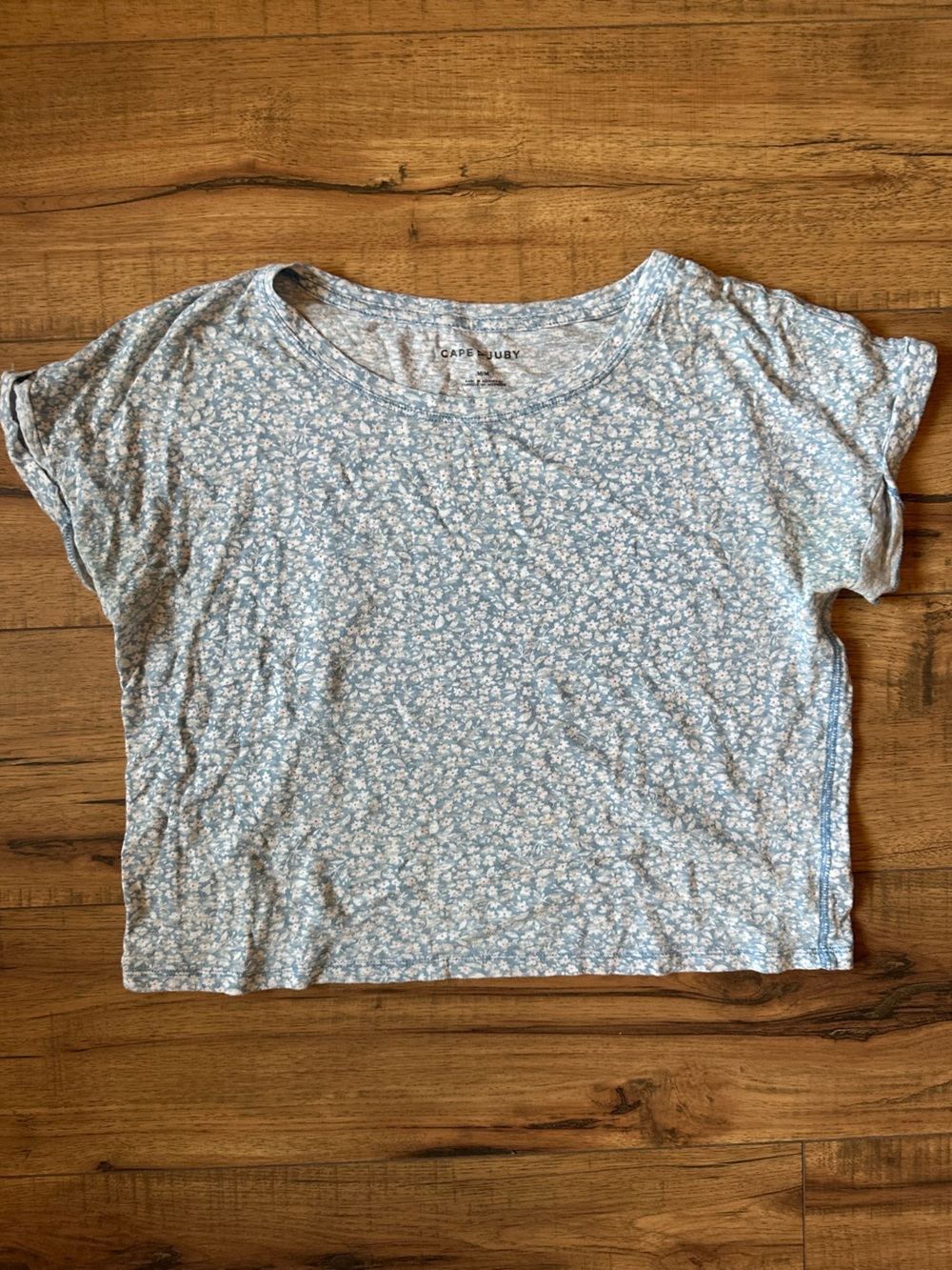 Cape Juby Light Blue Floral Short Sleeve Tee